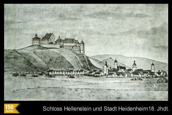 Schloss Hellenstein und Stadt Heidenheim im 18. Jahrhundert