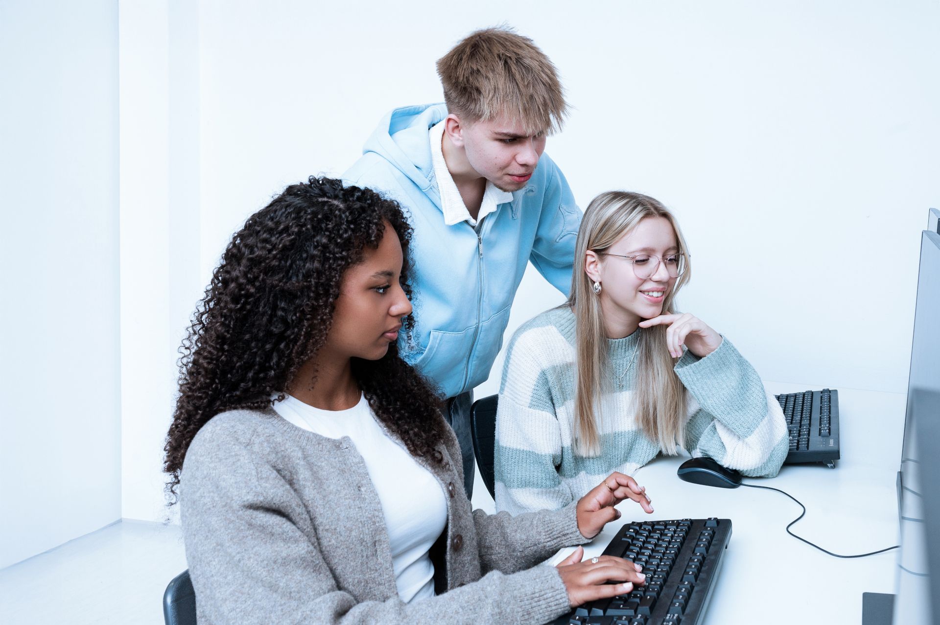 Schüler am technischen Gymnasium