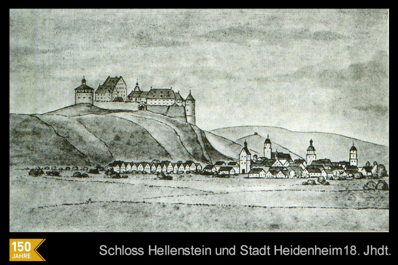 Schloss Hellenstein und Stadt Heidenheim im 18. Jahrhundert